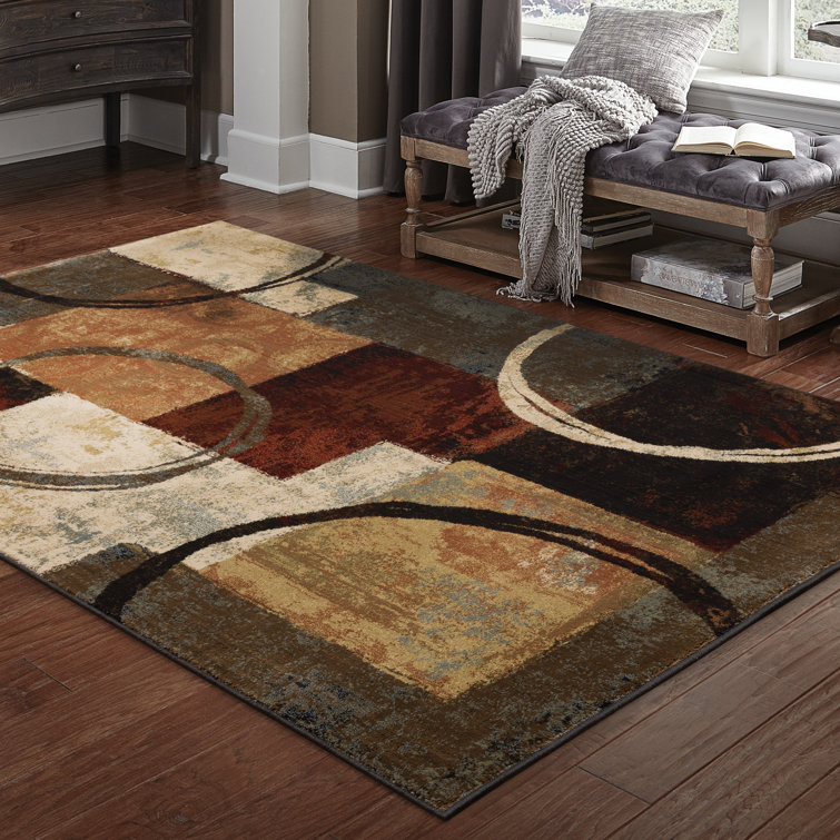 Lark Manor Geovany Abstract Brown/Black/Beige Area Rug & Reviews Wayfair
